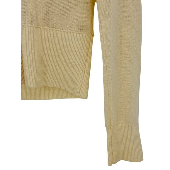 Vintage Free People Sequin V-Neck Cream Knit Sweater | Luxe Boho Soft Girl Y2K S - Picture 5 of 15